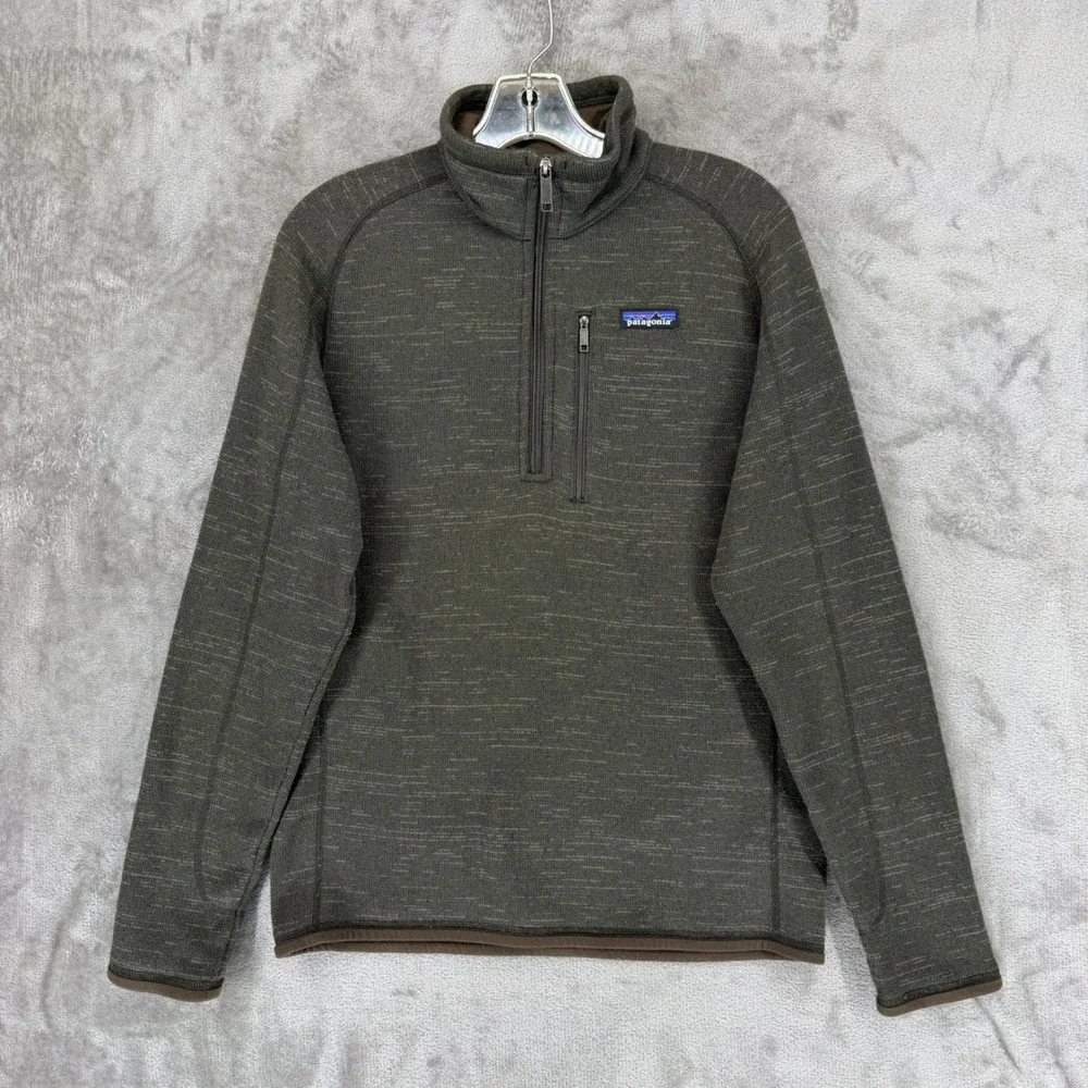 Patagonia Better Sweater Mens Small 1/4 Zip Fleece Pullover Green 25522 FA15